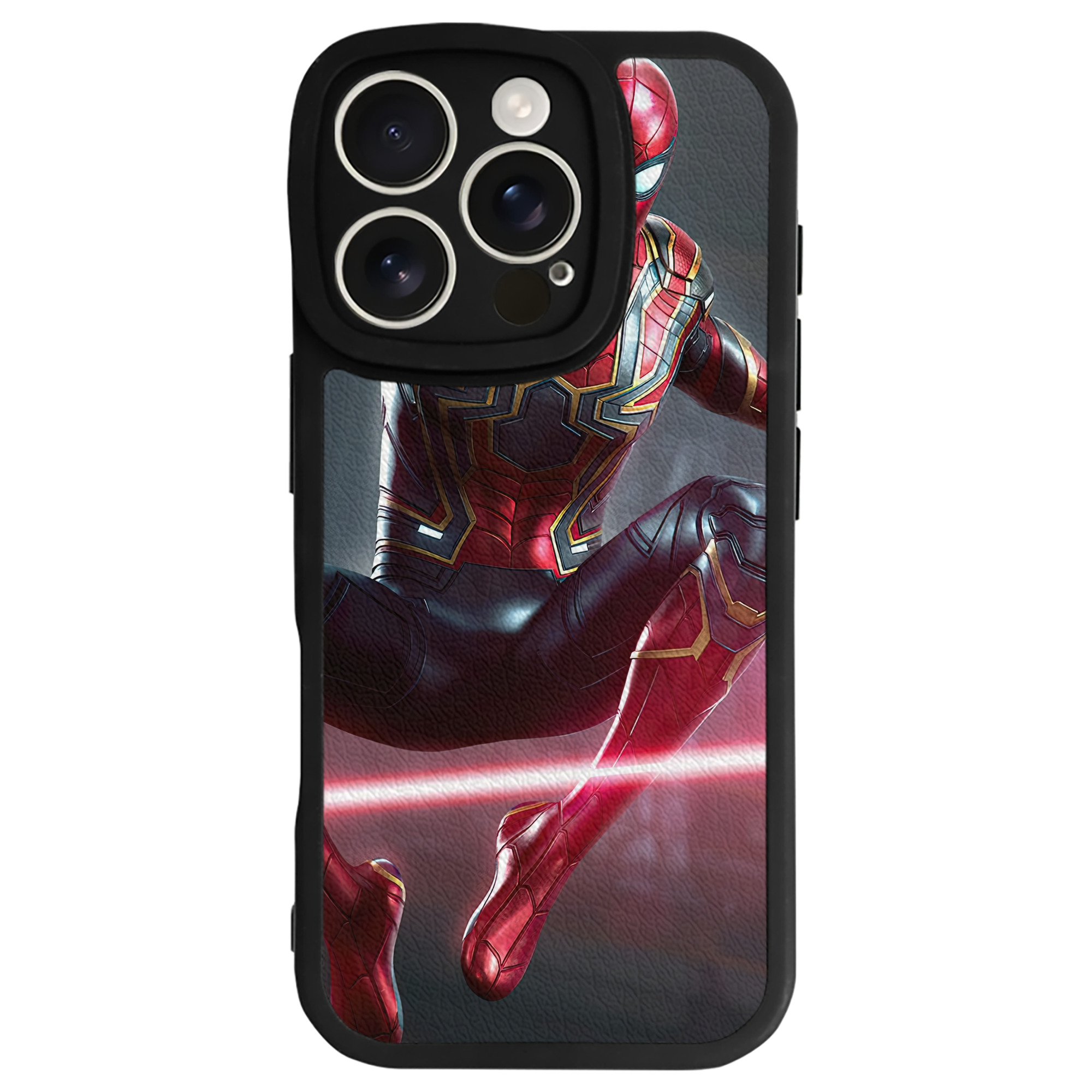 （画像用） Spider Man スパイダーマン 【iPhone 16シリーズ対応】シリコンスマホケース（レザー調） 材質：シリコン